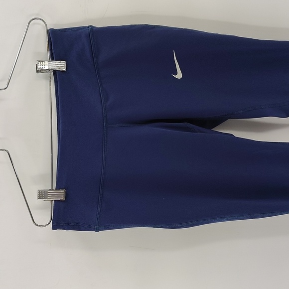 Nike Running ankle legging pants small blue women's athletic stretch drawstring - Picture 2 of 8
